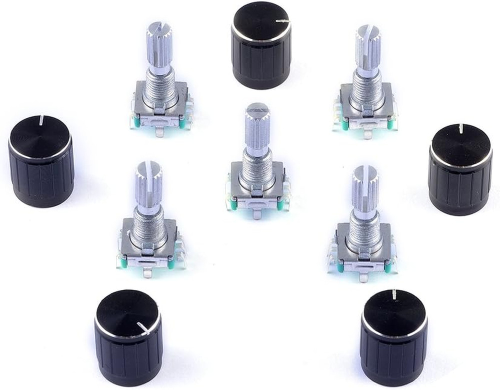 5Pcs 360 Degree Rotary Encoder Code Switch Digital Potentiometer with Push Butto
