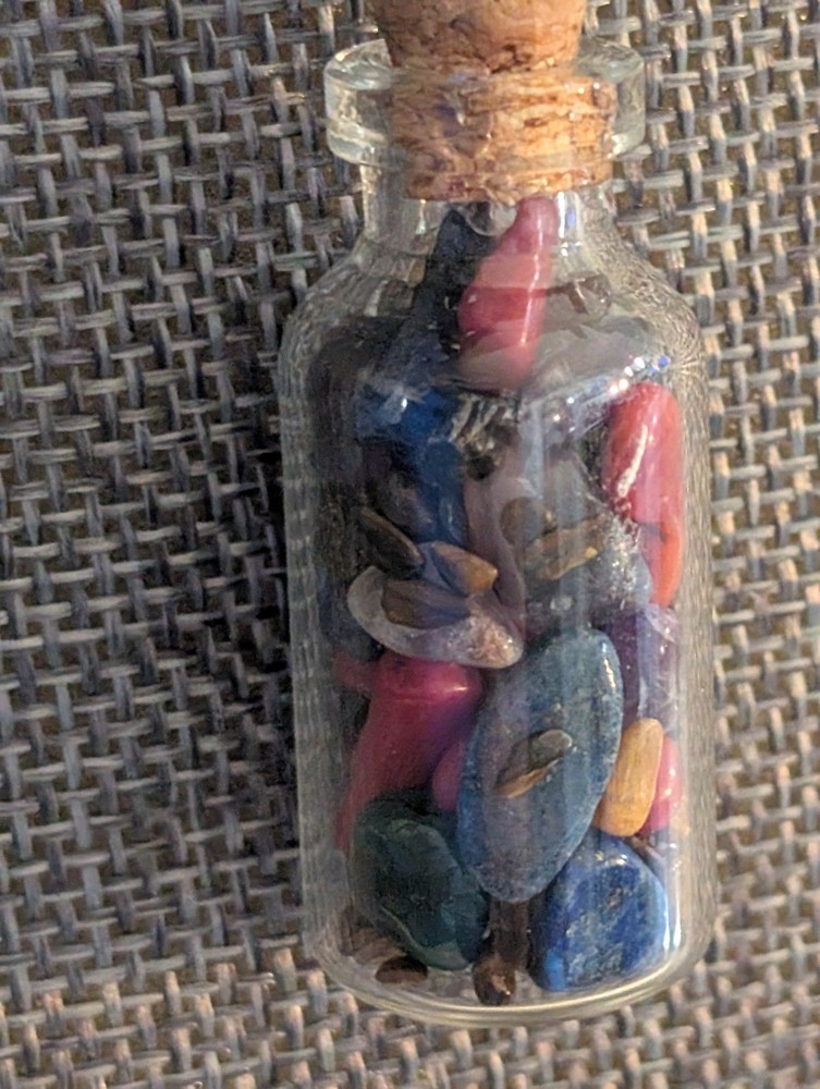 Gemstone Bottle Necklace.