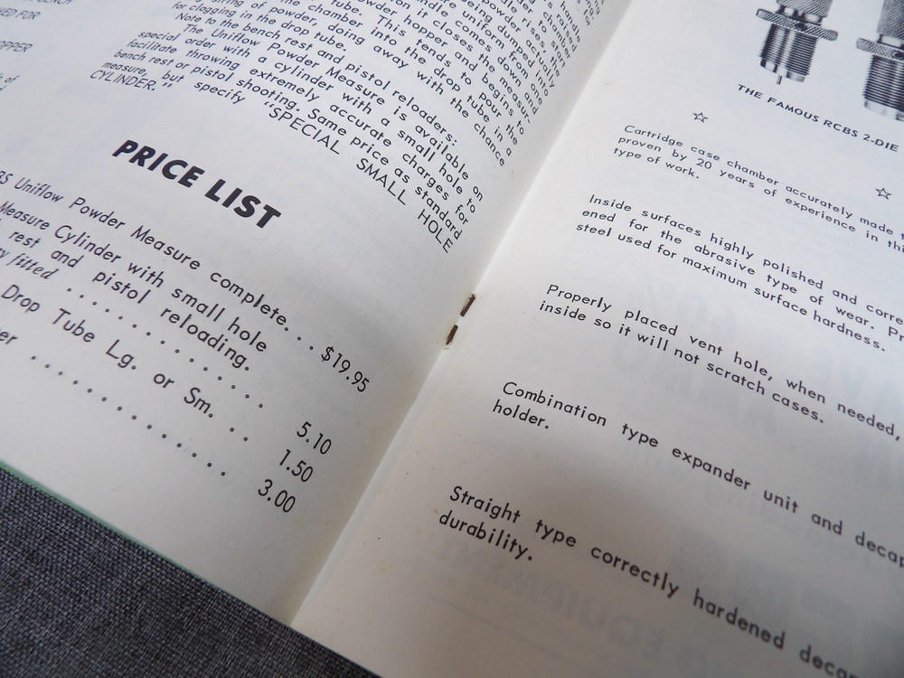 1962 RCBS Precisioneered Reloading equipment Catalog 29 Pages