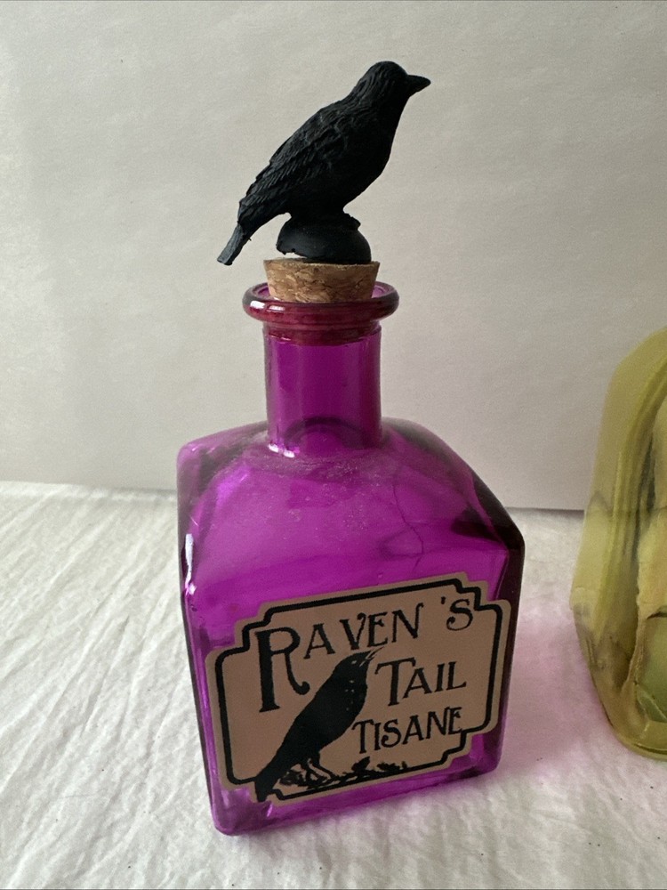 Three (3) Halloween Potion Bottles Decor
