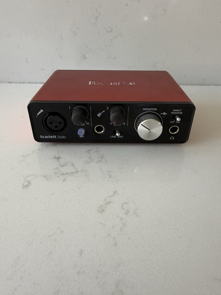 Focusrite Scarlett Solo 2nd Generation USB Audio Interface - UNTESTED - ‘AS-IS’