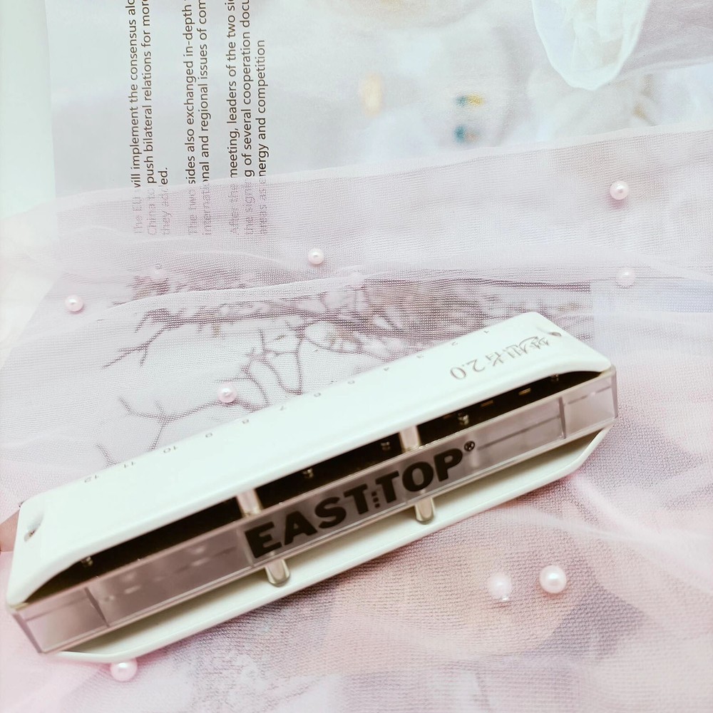 EASTTOP Updated Version Chromatic Harmonica Key C 12Hole Mouth Organ Harmonica