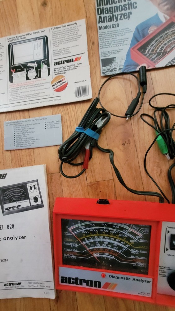 Vintage ACTRON Inductive Diagnostic Analyzer Model 628 with Box.