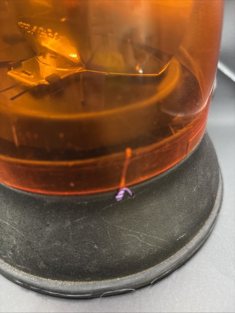 Vintage Code 3 Amber Rotating Strobe Beacon Light 275