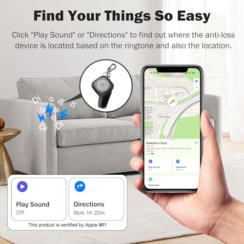 Air Tracker Tag-4 Pack, Smart Bluetooth Tracker Work with Apple Black,4 Pack