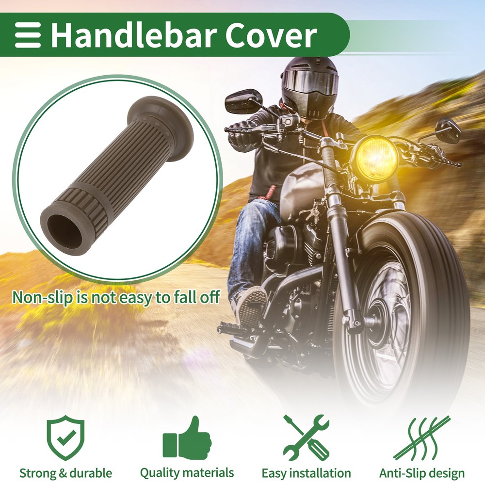 1" 25mm Motorcycle Knobs Handlebar Cover TPU Dark Brown