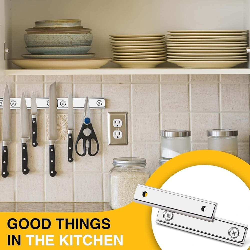 Neodymium Rectangular Pot Magnets with 70LBS Pull Force - Pack of 12