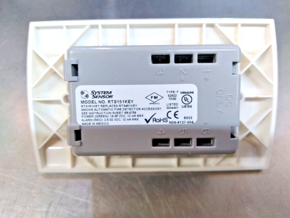 System Sensor RTS151KEY, Remote Duct Fire Alarm Test Station