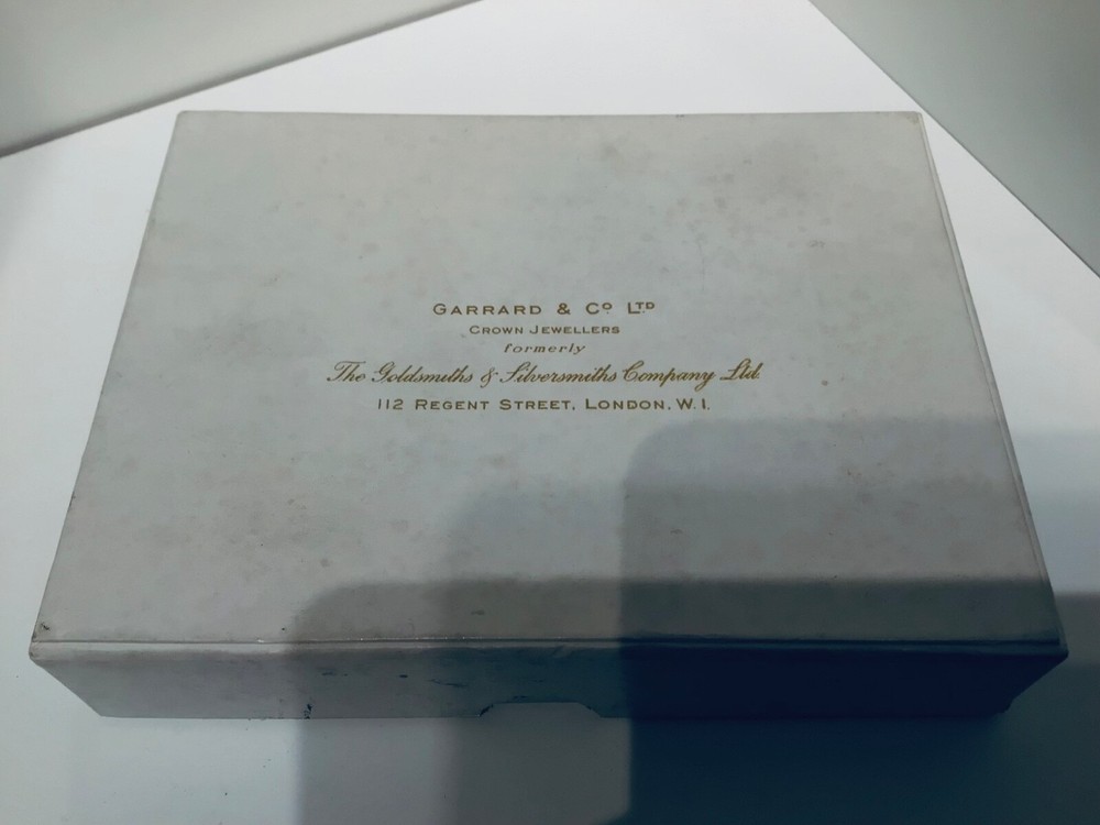 Boxed Heavy Solid Silver Cigarette Case, Birmingham 1974, Garrard & Co 180g