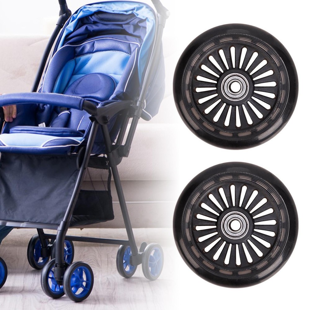 2x Baby Stroller Front Wheels Enhancing Stability Professional Replacement