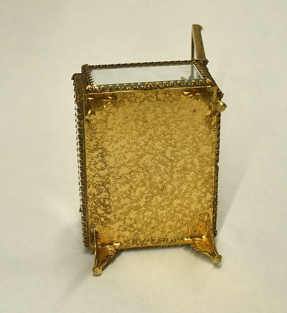 Vintage Ormolu ornate metal framework gold-toned plated 112B