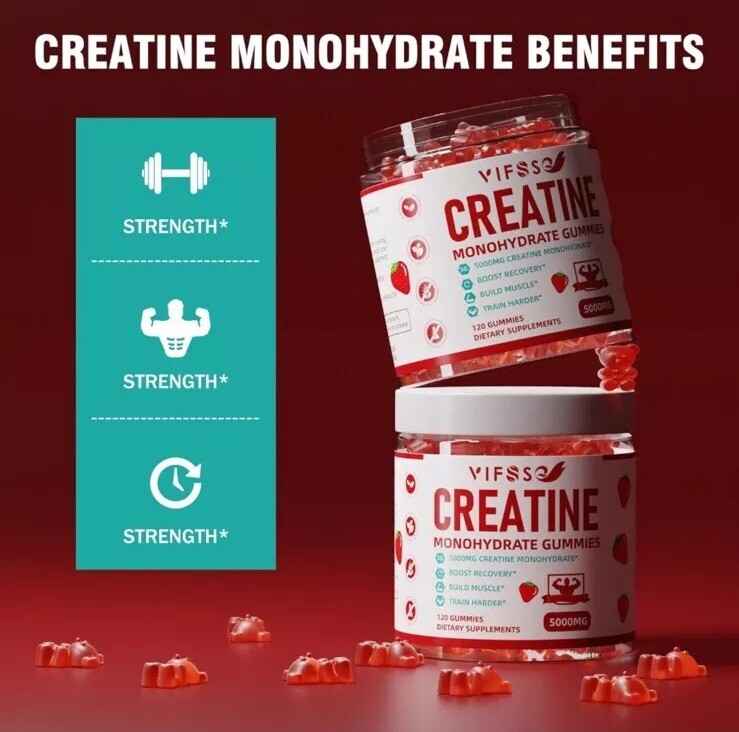 🔥Creatine 120 Sugar Free Monohydrate Gummies BNWT🔥