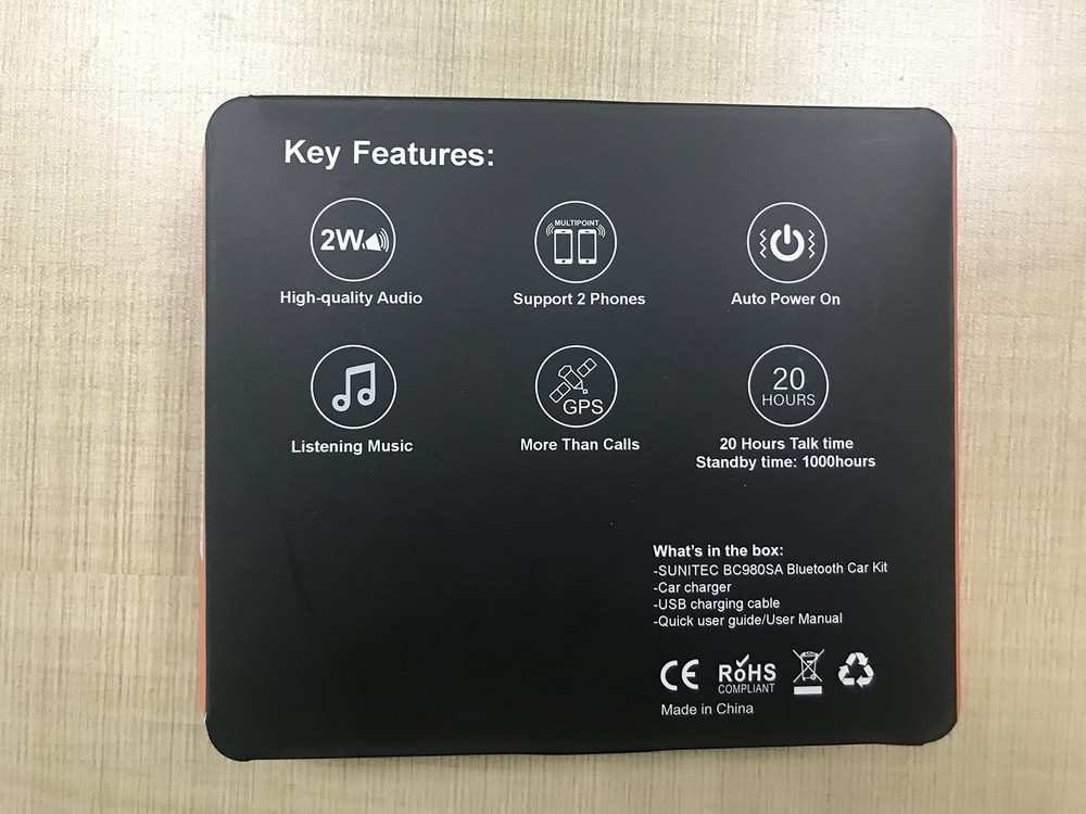 Handsfree Bluetooth Car kit for Cell Phone, Wireless Bluetooth Speaker for ca...