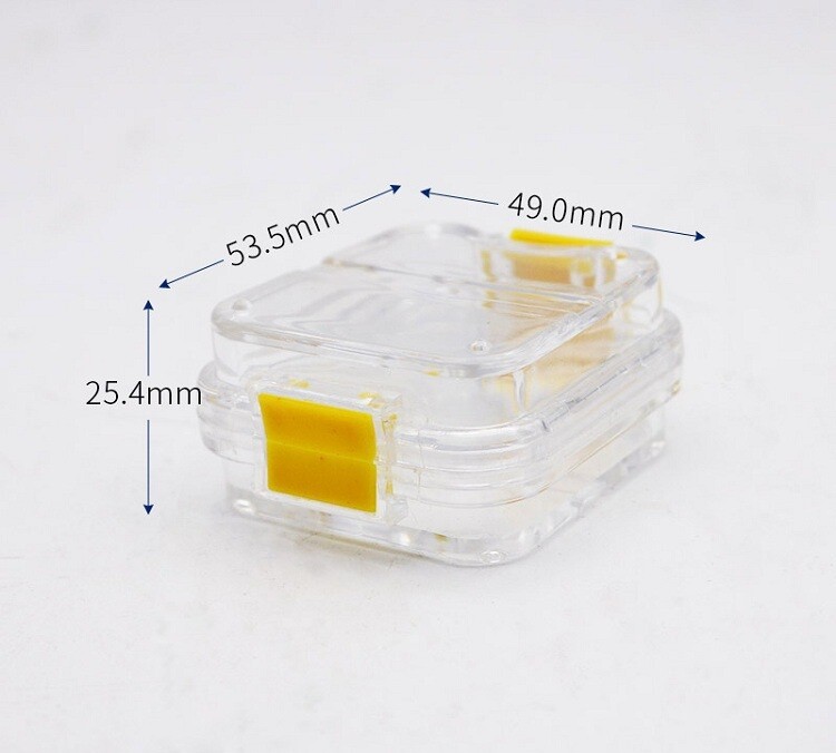 Clear Display Boxes Acrylic Membrane Storage Jewelry False Teeth Case 54*49*25mm