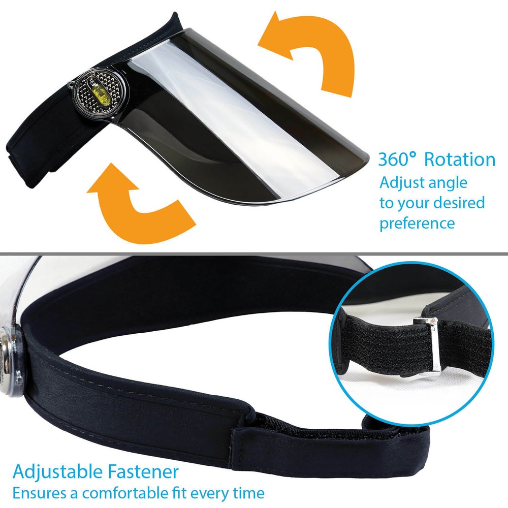 Sun Visor Hat Cap UV Protection - Premium Adjustable Solar Headband Face Shield