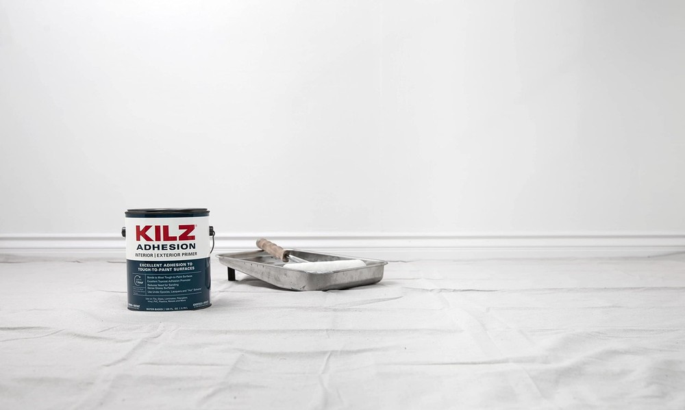KILZ Adhesion Primer Interior/Exterior - 1 Quart Fast-Drying Multi-Surface
