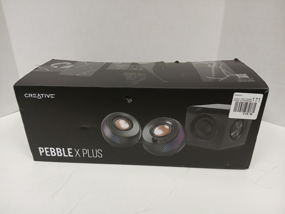Creative Pebble X Plus USB-C Desktop Speakers, Black