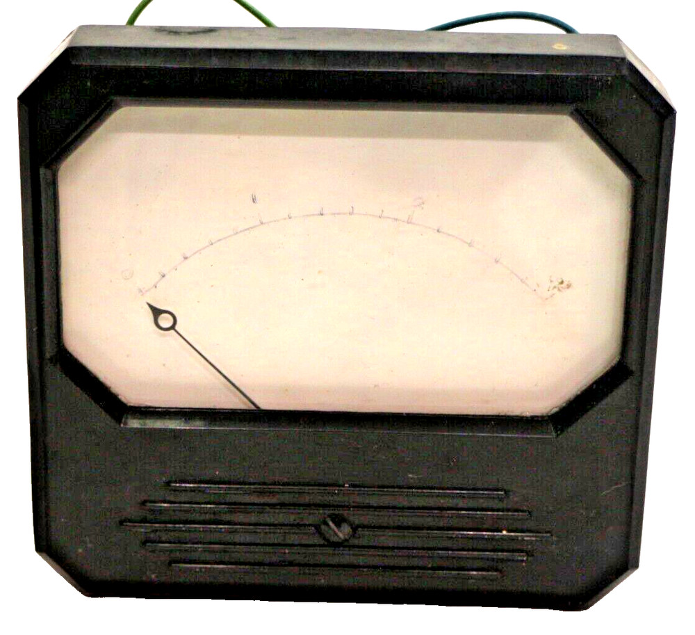 Vintage Simpson Rectangular Style Analog Panel Meter 4.2"