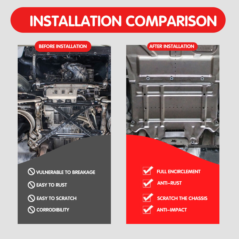 2Pcs Engine Splash Guard For Audi Q5 2009-2017 Under Engine Shield Cover Board