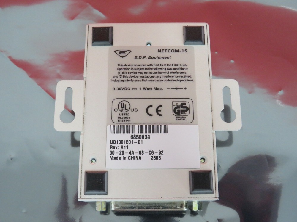 EST EDWARDS NETCOM-1S ETHERNET DEVICE SERVER NETWORK INTERFACE