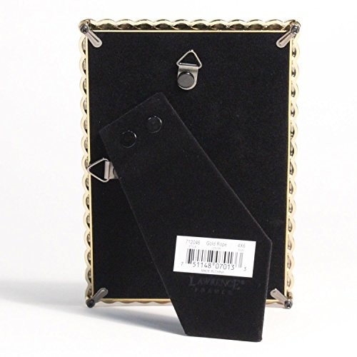 Rope Design Metal Frame 4x6 Gold