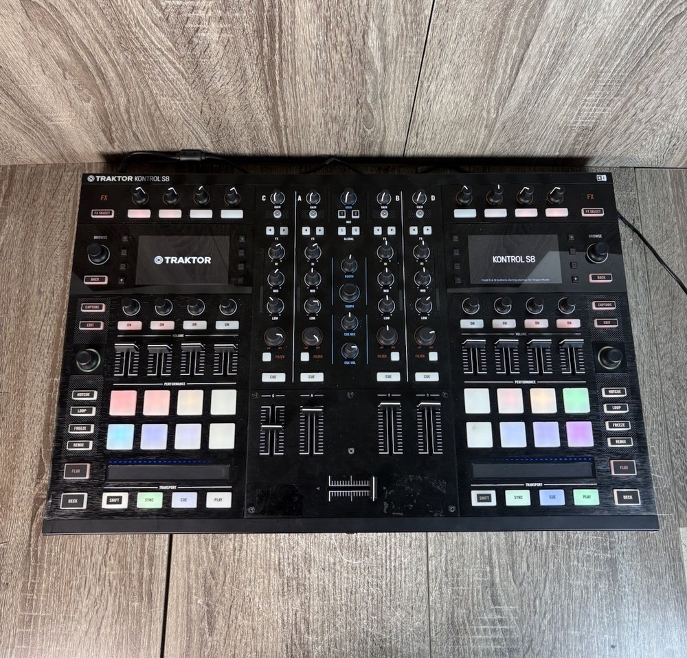 Native Instruments Traktor Kontrol S8  4-channel DJ Controller W/ USB Cable!