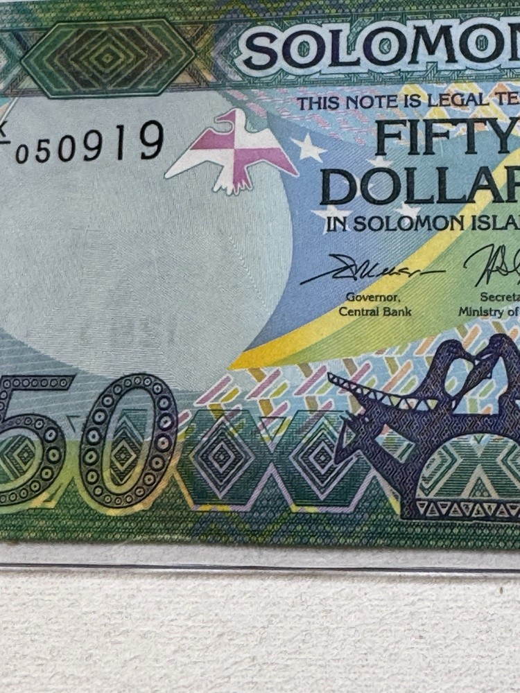 2013 Solomon Island $ 50 Banknote P# 35