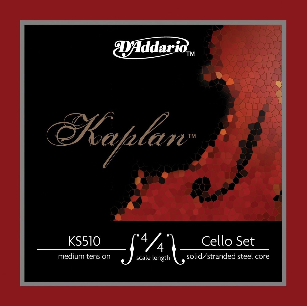 D'Addario Kaplan Cello String Set, 4/4 Scale, Medium Tension