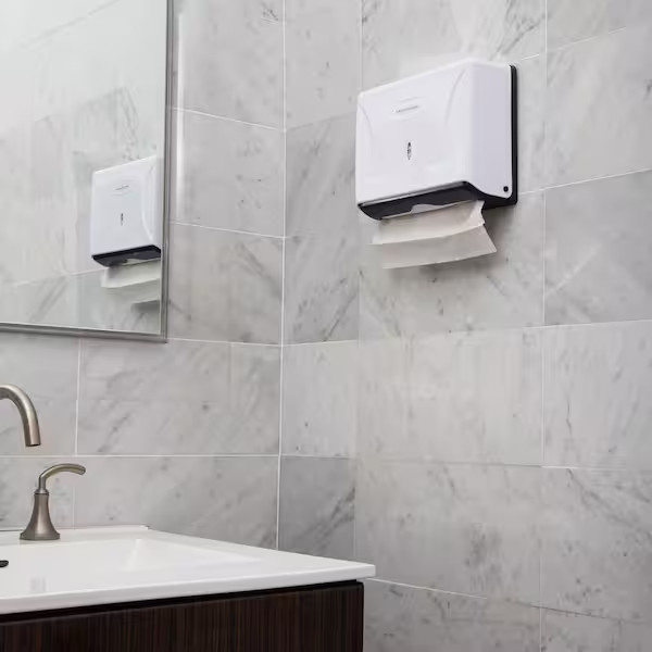 Wall Mounted Multi-Fold Paper Towel Dispenser Tri-Fold , White