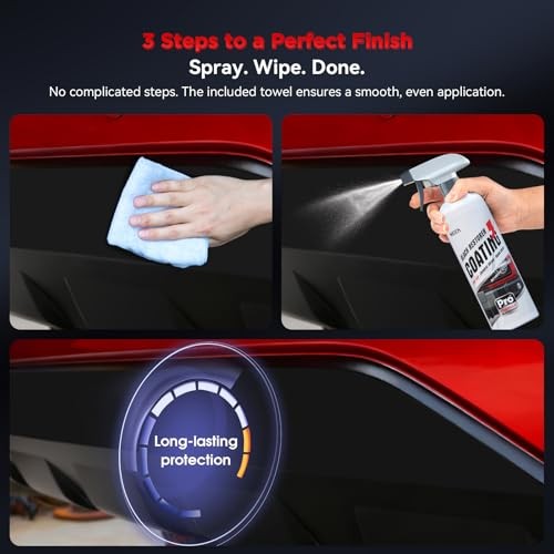 CeramicBlack Trim Coating Spray - Advanced Ceramic Protection for Plastic,