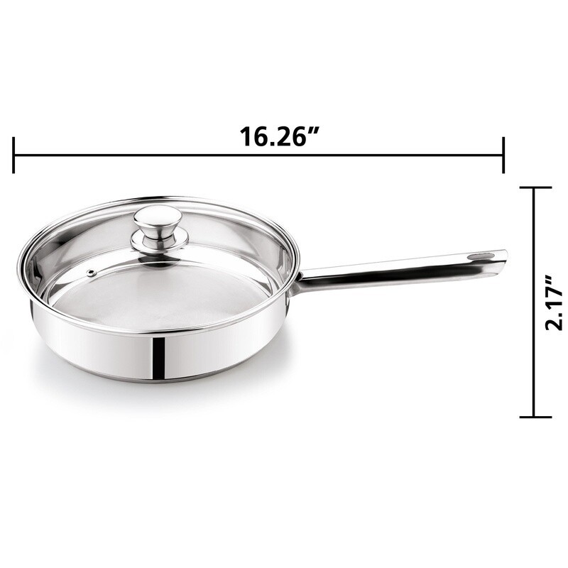 Stainless Steel 10Pc Cookware Set Induction Safe Essential Kitchen Cookware Set