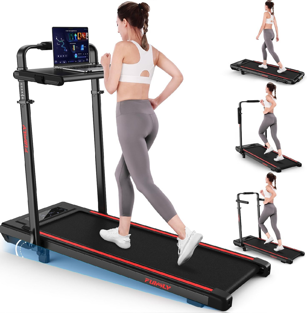 Foldable Under Desk Treadmill for Home Use, Remote-Controlled with LED Display#