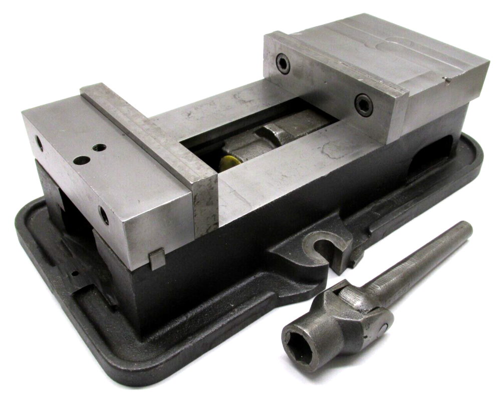 KURT ANGLOCK 6" MILLING MACHINE VISE w/ JAWS & HANDLE - #D60
