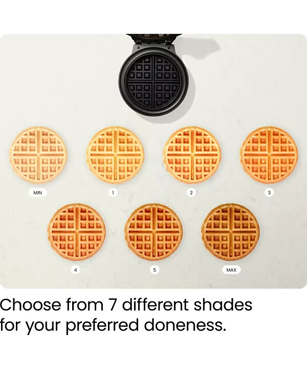 Chefman Anti-Overflow Belgian Waffle Maker w/Shade Selector, Temperature