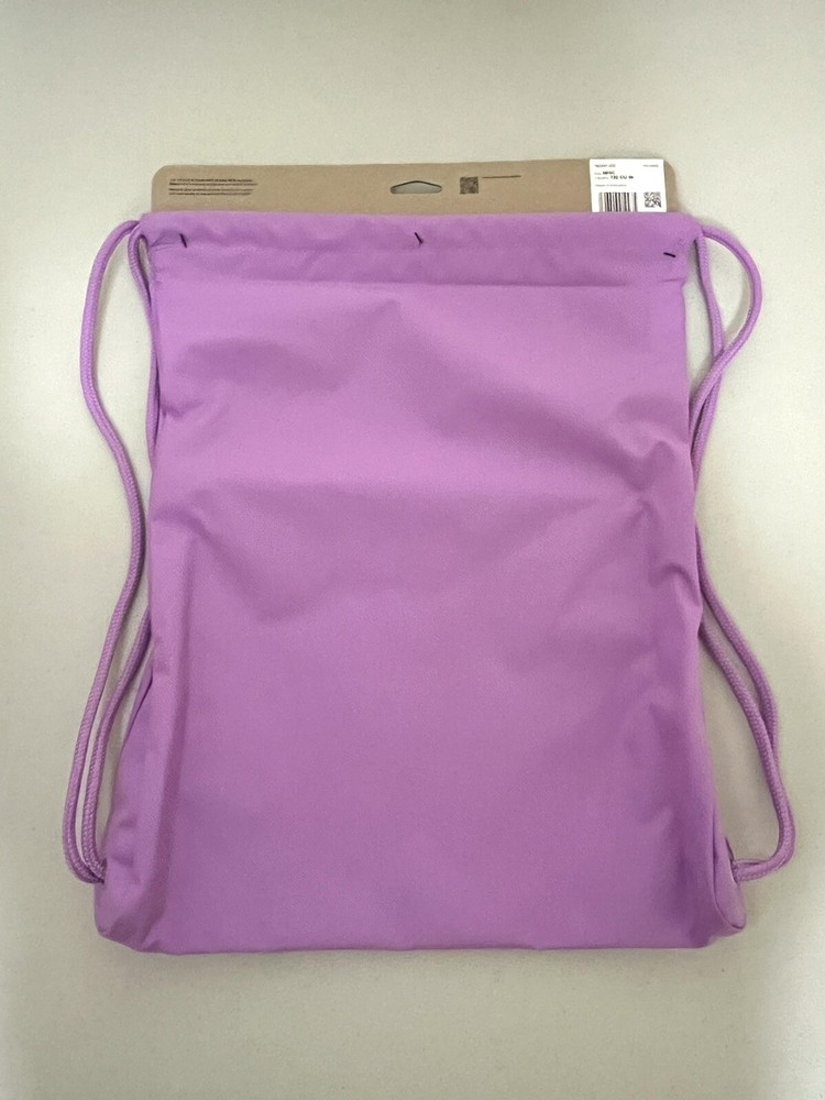 Nike Graphic Logo Canvas Drawstring Backpack gym beach school bag