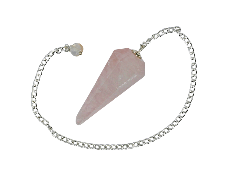 Rose Quartz Dowsing Crystal Pendulum
