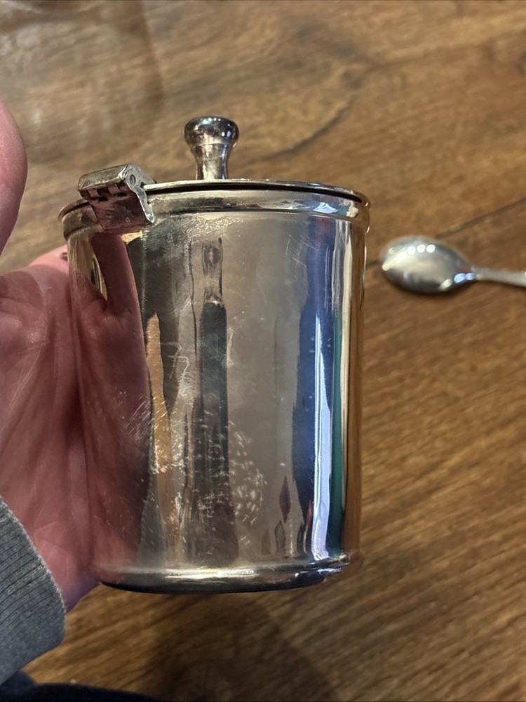 Restoration Hardware Hampton Silver Plate Lidded Jam Pot Complete