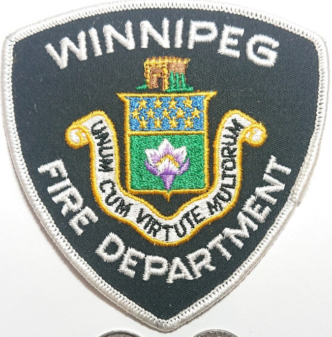 Winnipeg Fire Department White Patch Badge Crest