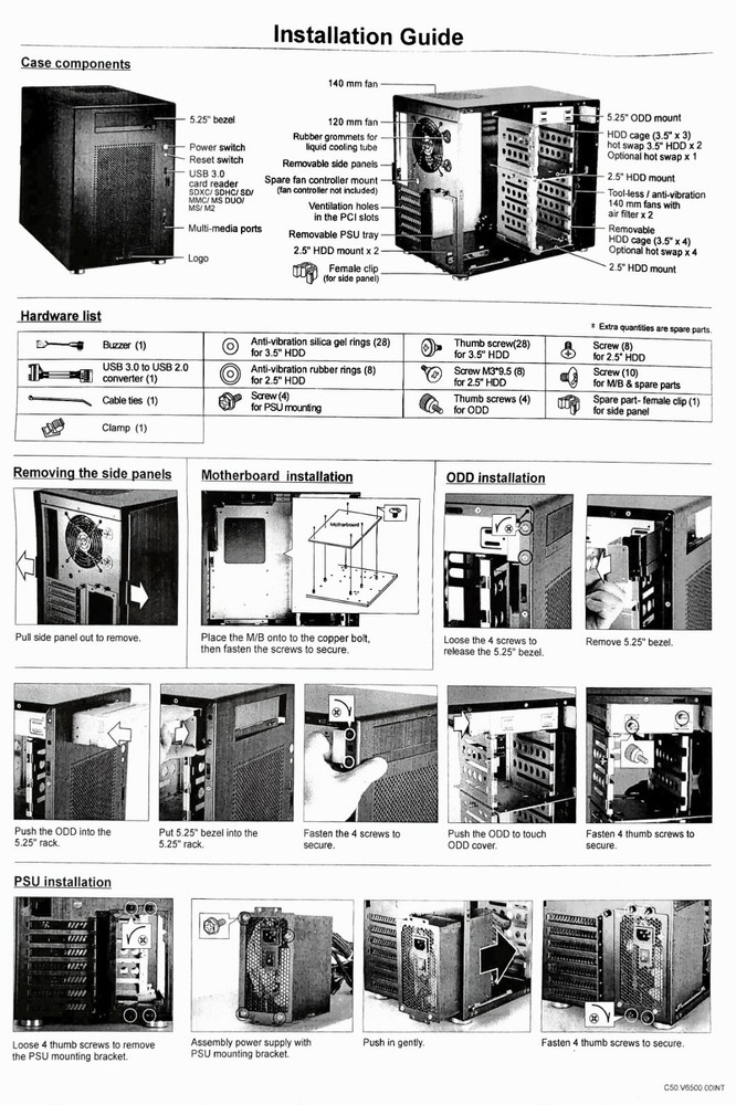 Computer Case By Integer Computers, ATX, Micro-ATX, Black Aluminum Model B-650
