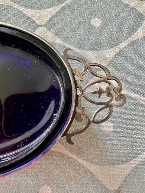 Antique Solid Hallmarked Silver 925 Dish 37g Table Ware 1925 Art Deco Vintage