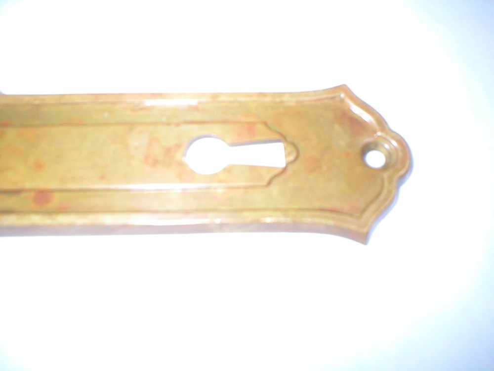 Antique Art Deco Era Solid Brass Door Plate