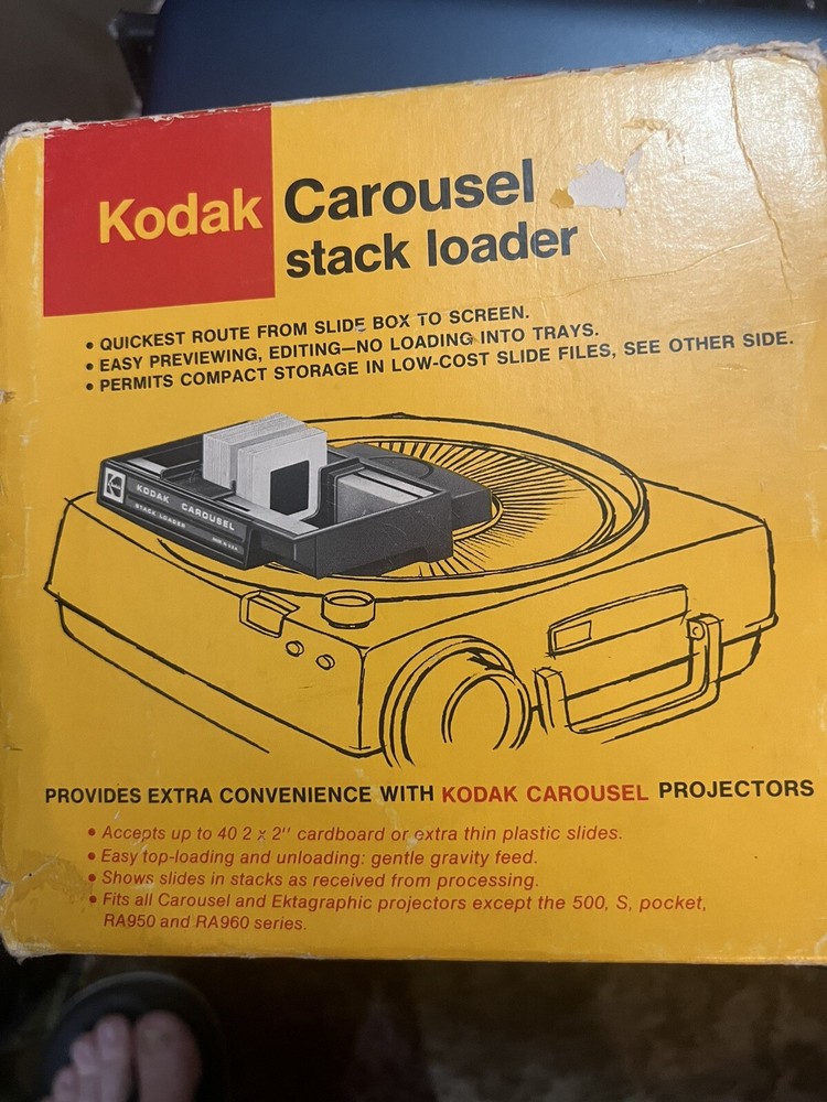 Lot Of Kodak Projector Stack Loader Ready Mounts Metal Binders Slide Changer
