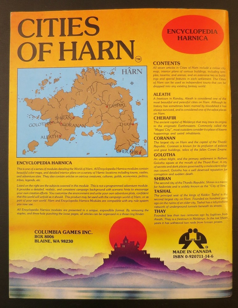 Cities of Harn | Columbia Games