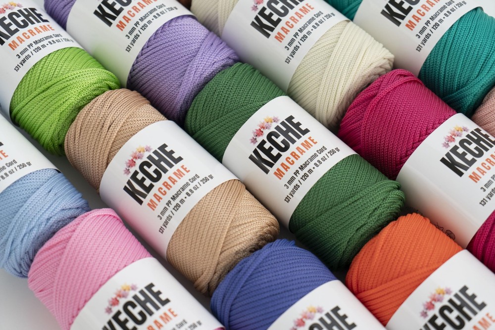 Macrame Cord | Macrame Supplies 3mm Polyester Macrame Rope Yarn for Table Run...