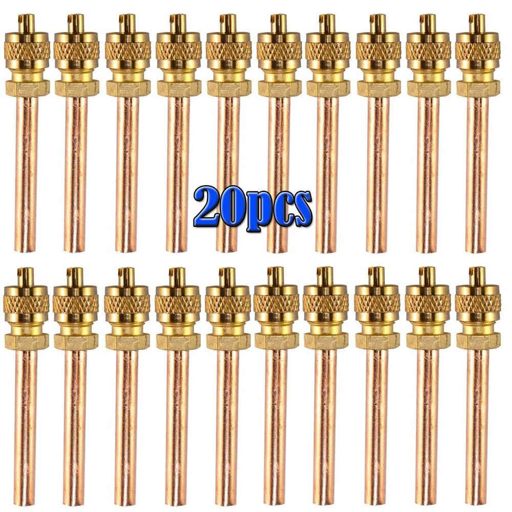 20pcs Service/Access Valve 1/4" SAE *1/4" OD *2.75" Stem Core Refrigeration Set