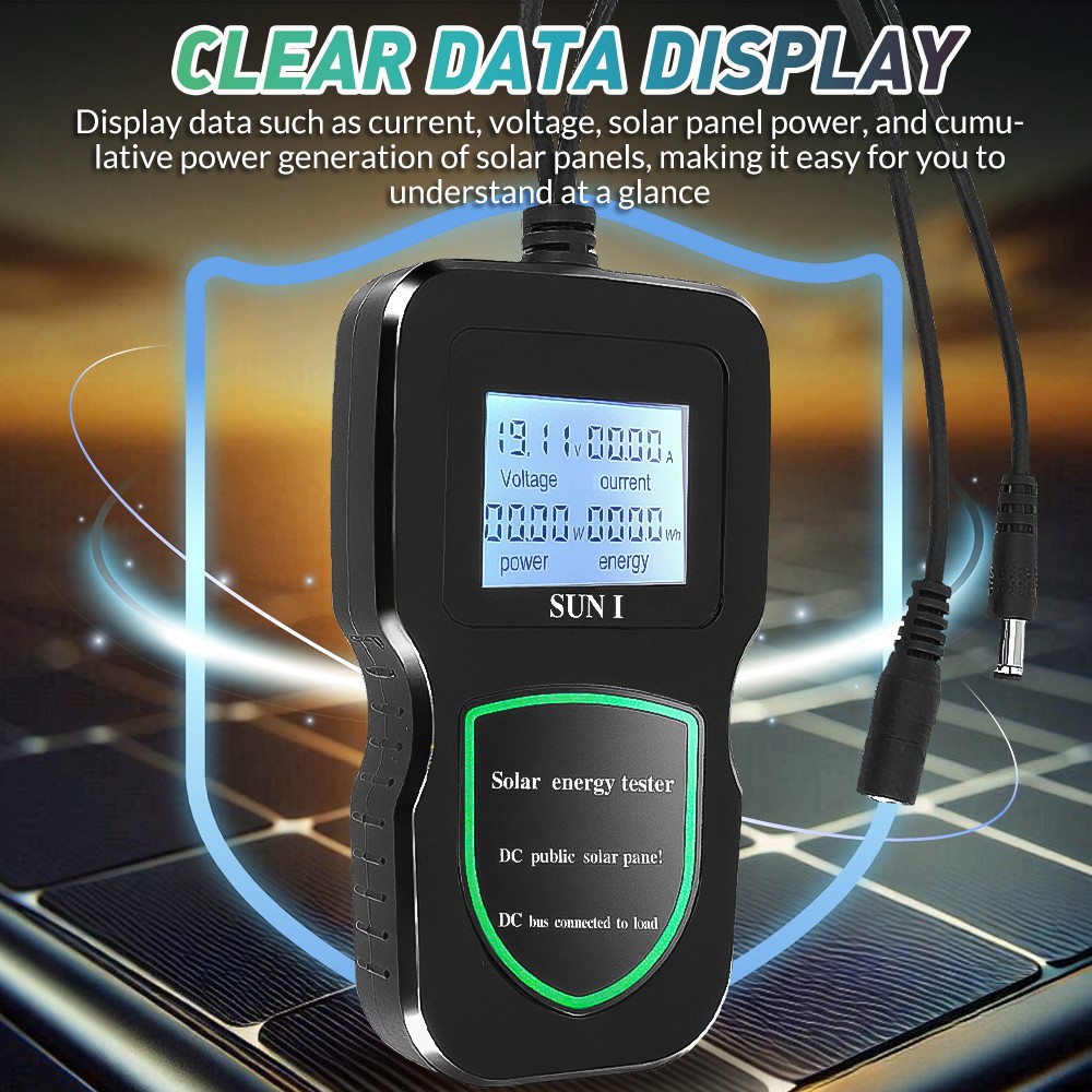 500W MPPT Photovoltaic Panel Multimeter Tester Tool for Testing Solar Panel Data