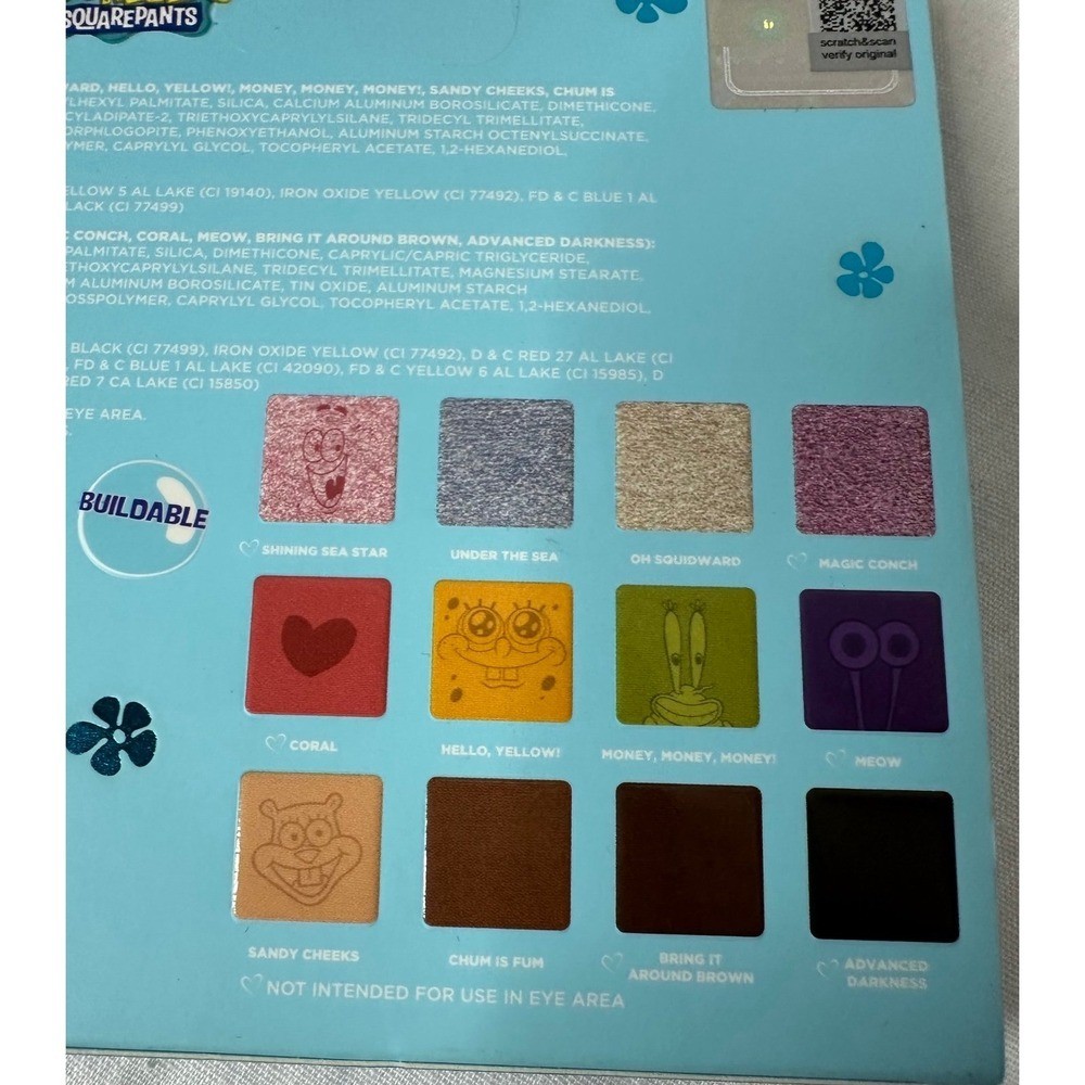 Sponge Bob Makeup Palette RARE NEW