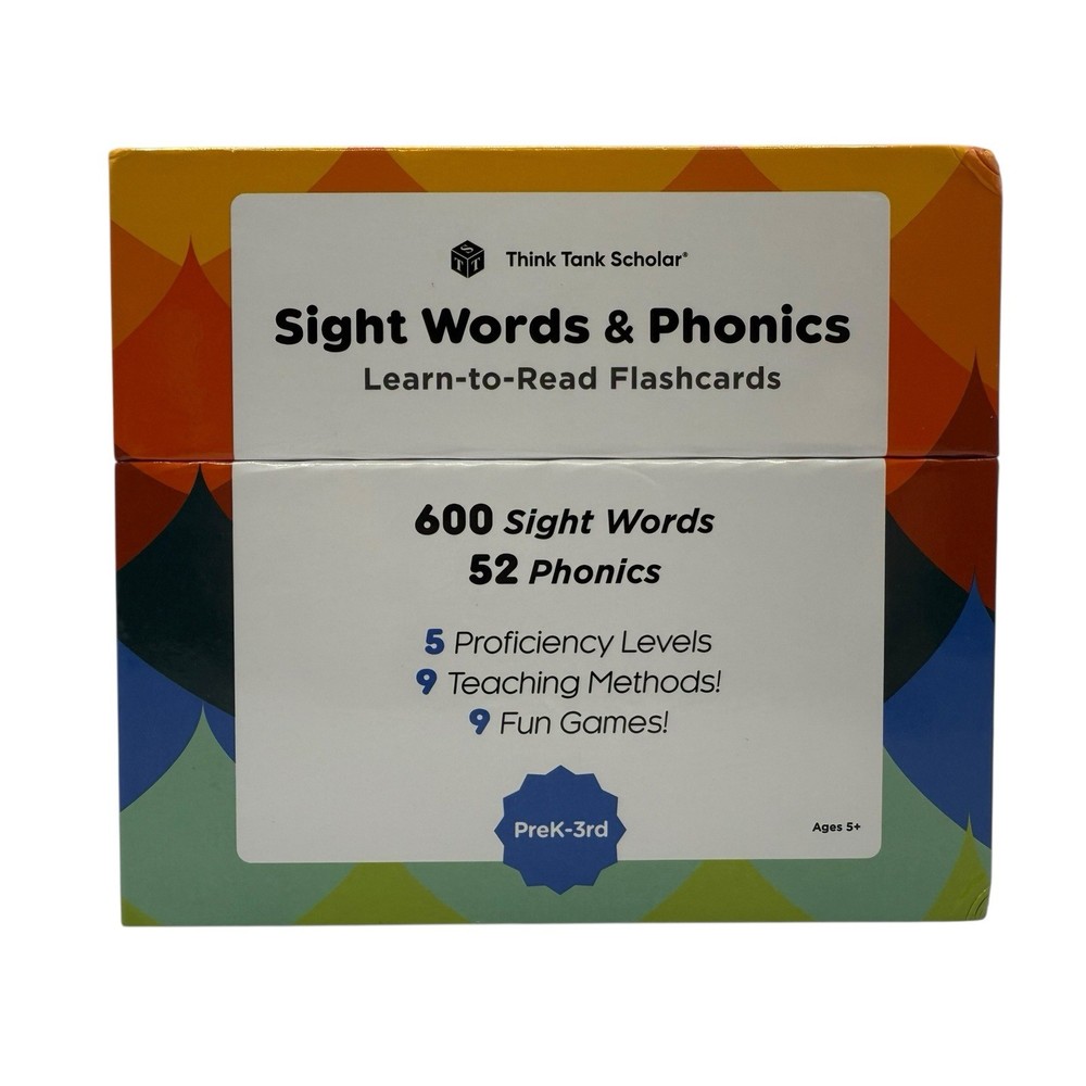 Pre K Thru 3rd Cards Sight Words And Phonics Think Tank Scholar
