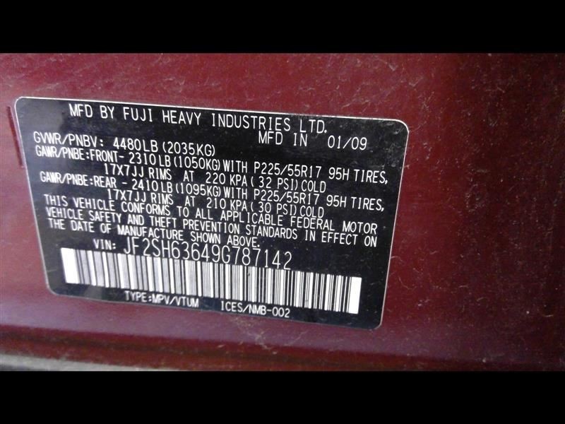 FORESTER 2009 Headrest 361950