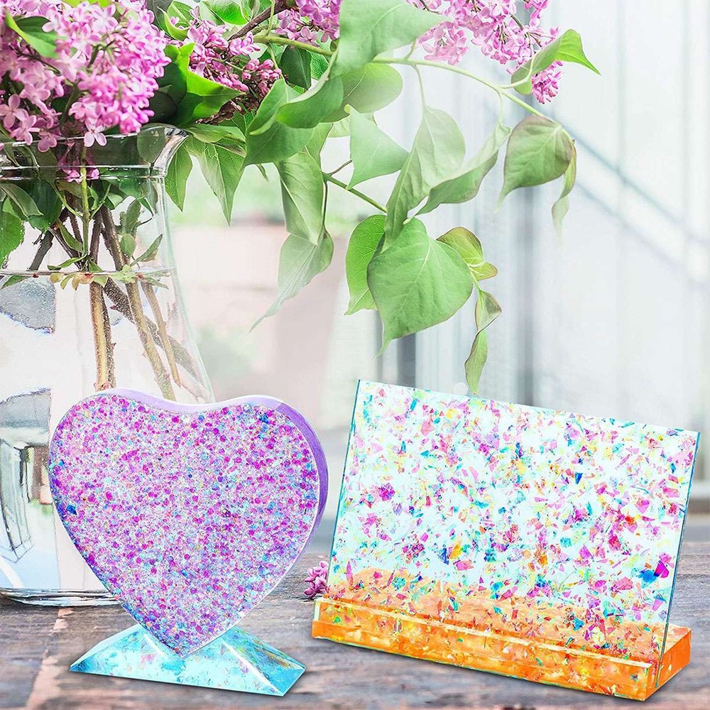 DIY Craft Silicone Mold Heart &Rectangular Photo Frame Making Mold Souvenir Gift